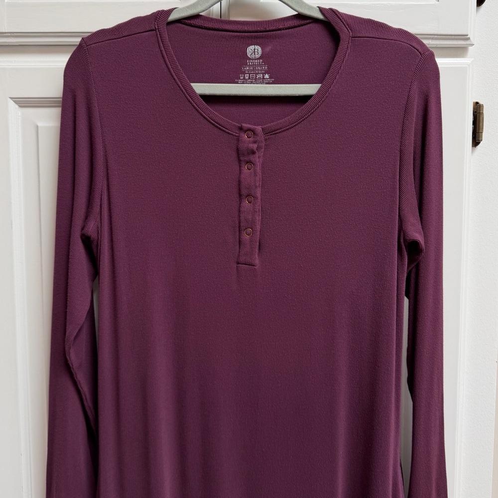 Kindred Bravely Riley Ribbed Bamboo Maternity & Nursing Nightgown Size Large - Picture 5 of 12
